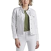JAG Jeans Women's Kiara Classic Denim Jacket, White, Large