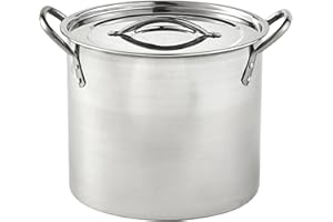 IMUSA Stainless Steel Stock Pot with Lid, 20 Quart, Silver