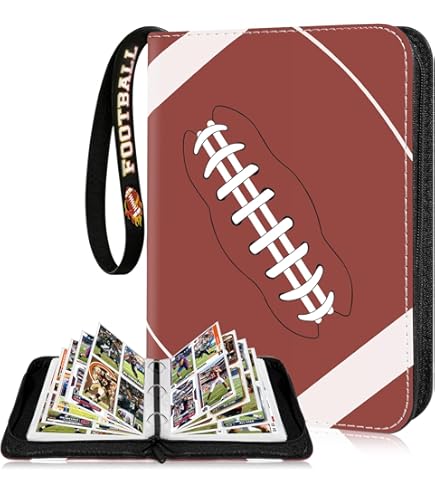Mlikero 440 Pockets Football Card Binder, Sports Card Binder with Card Display Design, Premium Card Ablums with Sports Pattern Wristband Fit for Football Cards 2026 : Toys & Games