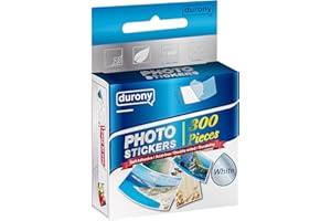 Durony 300 Pieces Photo Sticker White Double-Sided Self Adhesive Photo Tapes for Pictures DIY Photo Album Journal