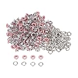 HARFINGTON 200set Grommets Kit Metal Eyelets 4.5mm