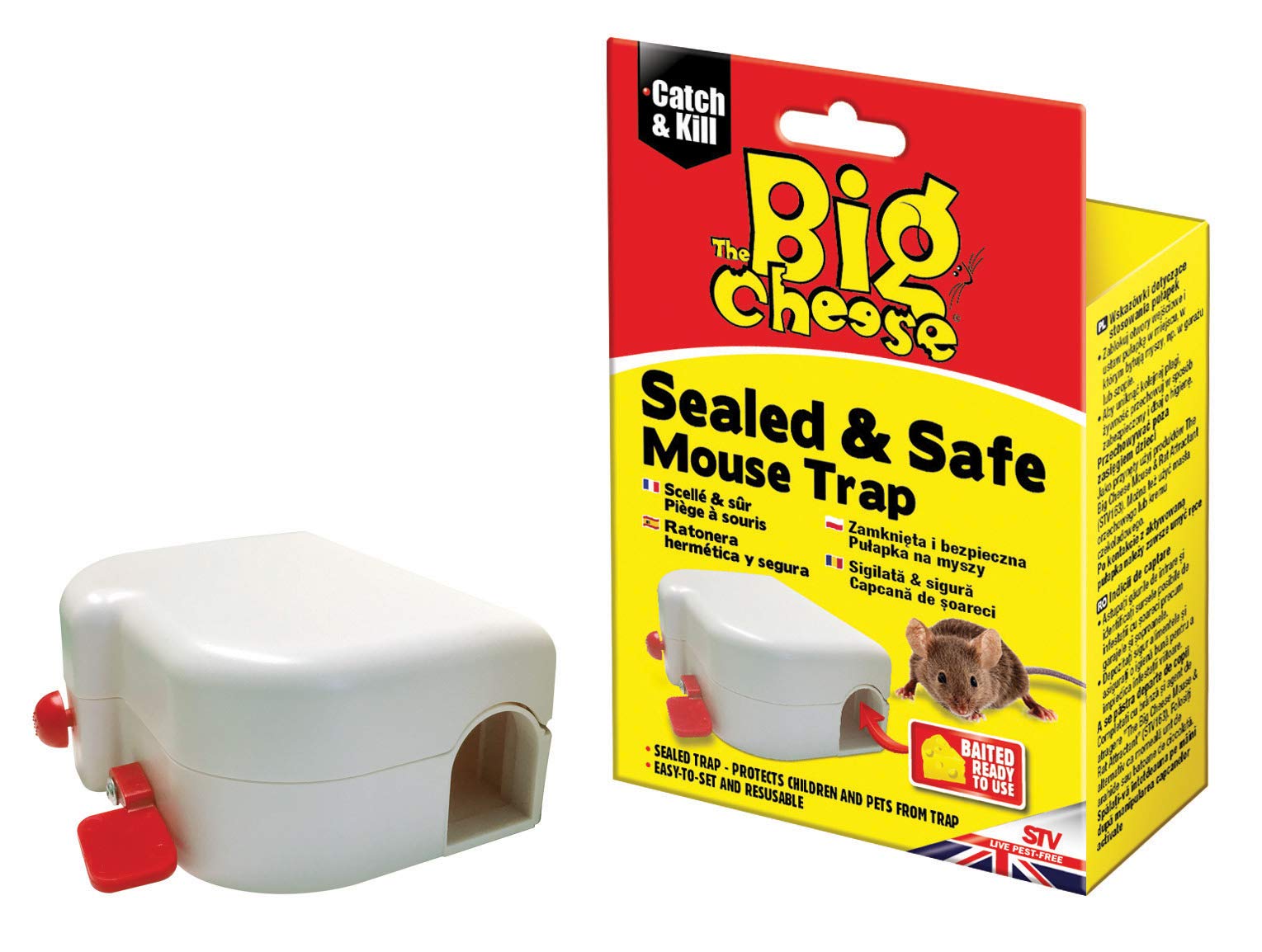The Big Cheese Sealed and Safe Mouse Trap - Mouse Killer, Mouse Traps for Indoors