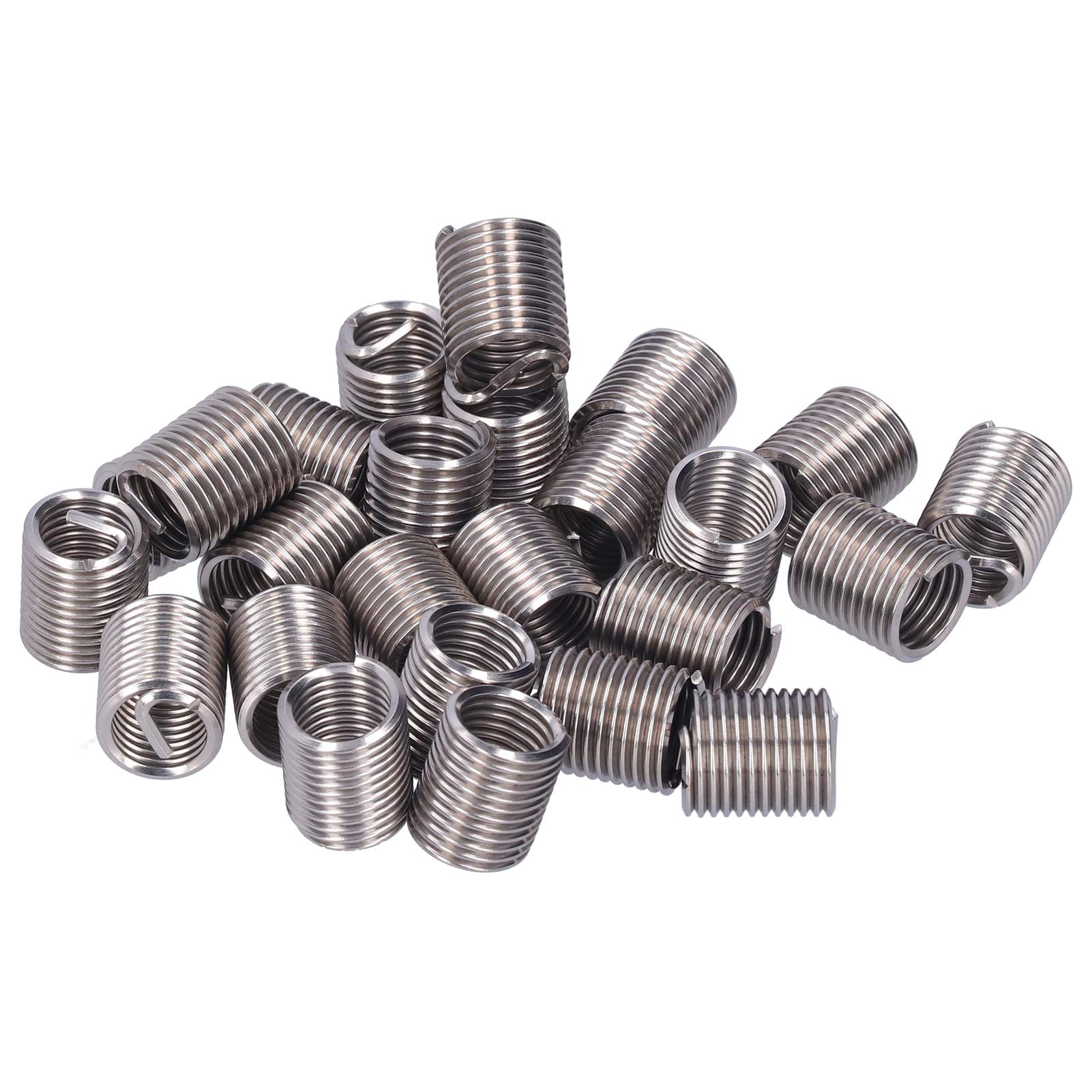 20Pcs Thread Repair Kit, M12 x 1.75 Wire Threaded Insert Nut, Screw Trimming Tool, Coiled Wire Extension Consumables, 2D Design for Easy Installation