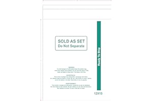 PapaPacks - 12x15 (200 count) Self Seal, Clear Poly bags with Suffocation Warning, Sold As Set and Ready to Ship for FBA and Retail Packaging.
