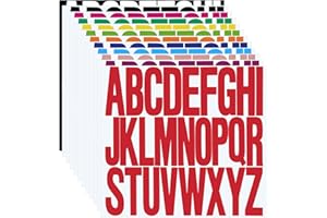 ISHUA 3 inch 12 Sheets Alphabet Stickers, 12 Colors Self Adhesive Vinyl Letter Stickers Aesthetic, Waterproof Letter Sticker for Water Bottles, Door, Car, Scrapbooking, Poster, Cup