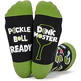 COZYMATE Novelty Pickle Ball Socks for Women Men Funny Crazy Socks for Pickle Ball Lover Sports Gifts