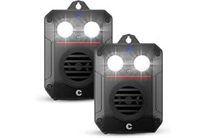 X-OCTENOL Ultrasonic Mice Repeller for Car Electronic Mice Repeller Squrriel Deterrent Waterproof Under Hood Mouse Control Rat Repeller with Flashing Lights and Magnet for Indoors and Outdoors