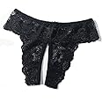 Justgoo Womens Sexy Thongs Lace Panties Underwear Low Rise Plus Size Underpants Pack of 5