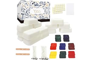 YZOO Candle Making Kit,Candle Making Supplies Include 2.12lb Soy Wax for Candle Making,Candle Wax Dyes,Candle Wicks Stickers and More,Candle Making Kit for Adults Beginners-DIY Wax Melt Kit,Arts&Crafts Kit