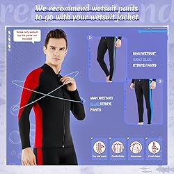 FLEXEL Wetsuit Top Jacket Women Men, 2mm Neoprene