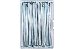 ELOOGAA 15pcs 4 inches Wall Nails,Galvanized Hardware Nails,Good Hardness Wall Nails for Hanging Pictures