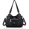 Angel Barcelo Roomy Fashion Hobo Womens Handbags Ladies Purse Satchel Shoulder Bags Tote Washed Leather Bag