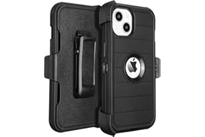 SAIBORO for Defender iPhone 13 Case with Clip Holster,for iPhone 13 Case with Kickstand,for iPhone 13 Phone case Heavy Duty Rugged Full-Body,3 Layers of Sturdy,Phone Case iPhone 13 Case Protective(Black)