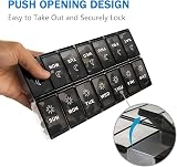 Mossime 7 Day Pill Box Large 14 Compartments AmPm 2x Daily Organizer view 4