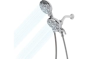 Shower System High Pressure 5-Spray Rain Shower Head and Handle Combo Set with Valve 3-Way Diverter for Bathroom, 5 Spray Mod