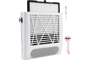 CoFashion Nail Dust Collector Vacuum 80W Adjustable Power Suction Nail Dust Cleaner Machine for Manicure, Dust Collector for Nails for Salon Home Use- Nail Filter When Using Nail Drill
