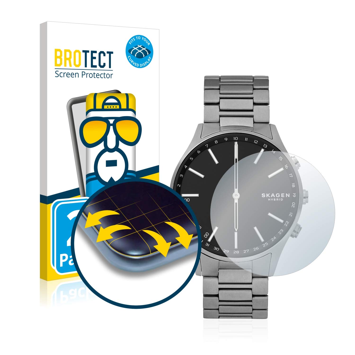 BROTECT Protector Pantalla Completa Compatible con Skagen Hybrid ...