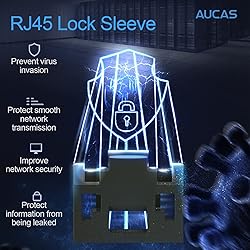 12pcs RJ45 Port Lock with 1Keys, Locking RJ45