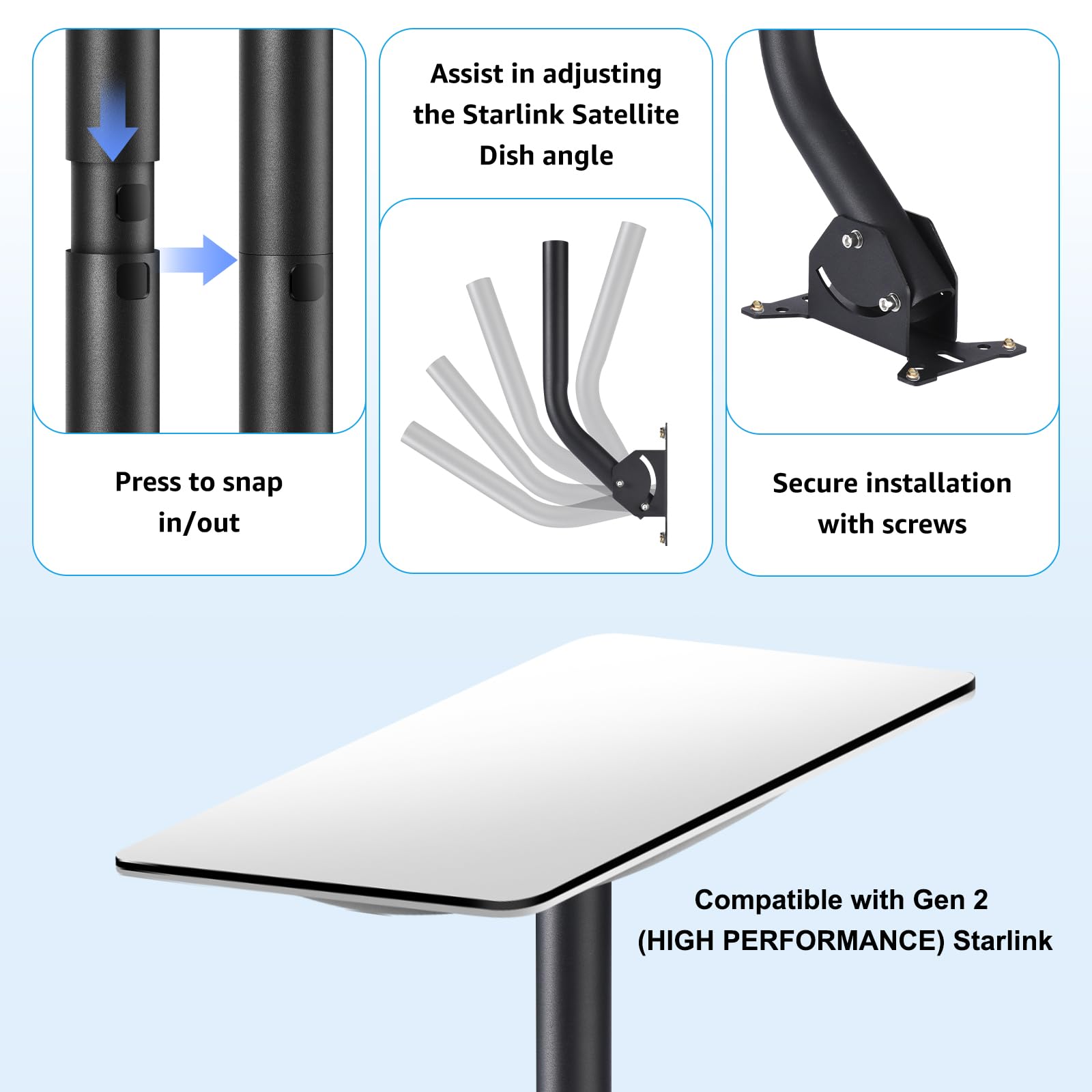 Kit De Montage En Alliage D'aluminium Pour Starlink V2 Avec