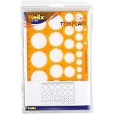 Helix Circle Stencil Template, Translucent Orange