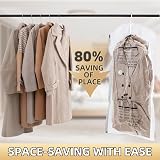 TAILI Hanging Vacuum Storage Bags 4 Large Wide-Side 105x70 cm for Clothes view 2