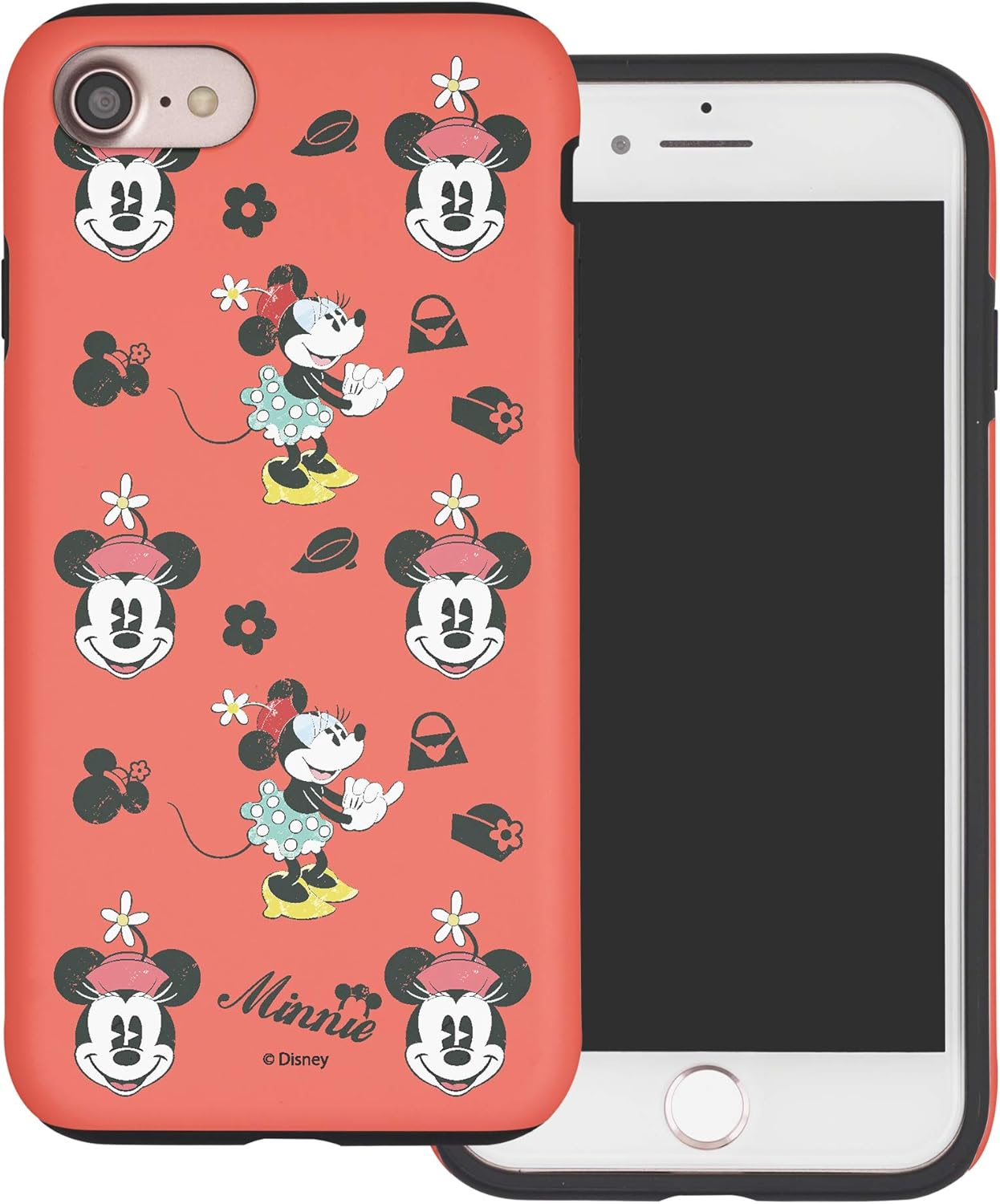 WiLLBee Compatible with iPhone 6S / iPhone 6 Case (4.7inch) Layered Hybrid [TPU + PC] Bumper Cover - Vintage Minnie Mouse