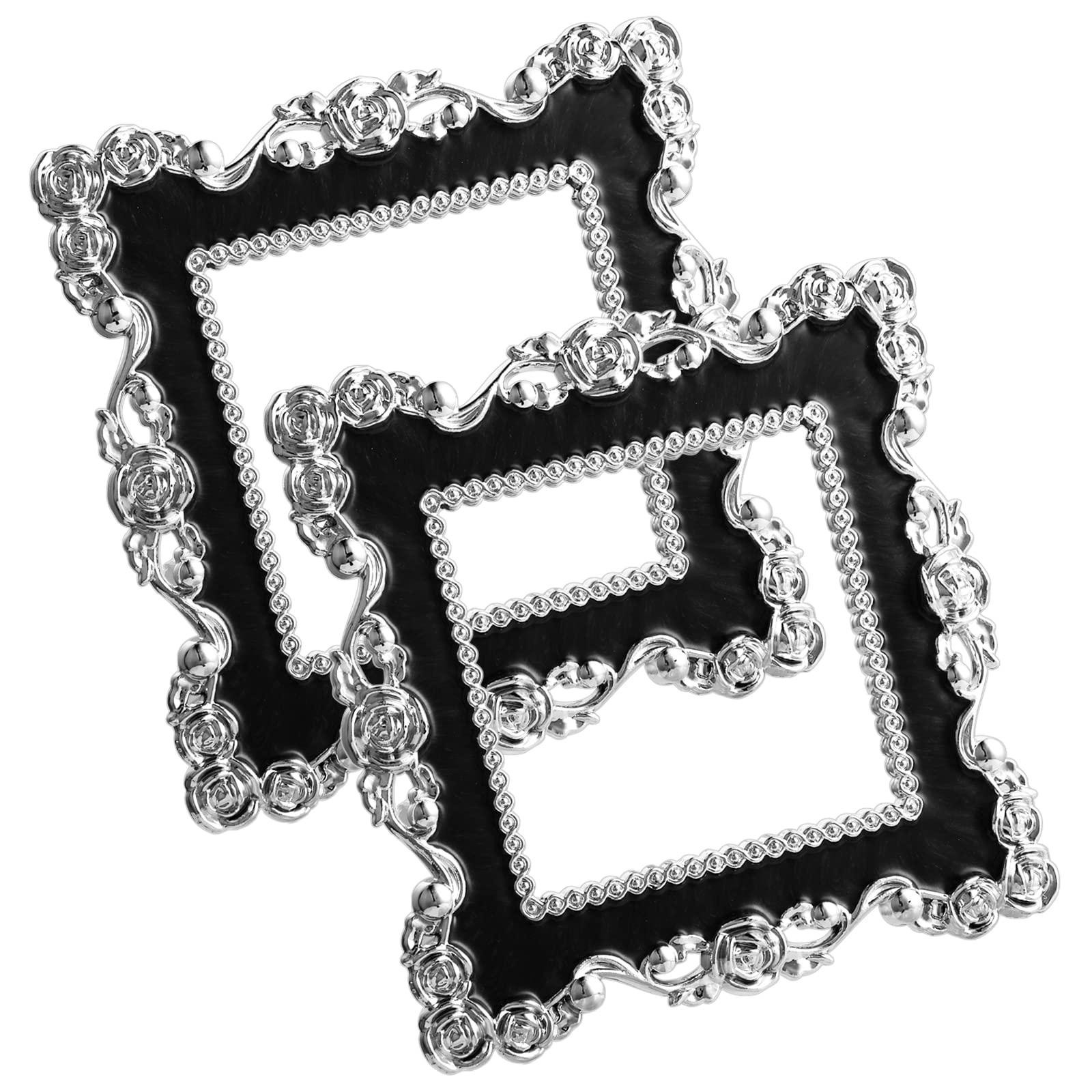 Aster 2PCS Light Switch Surround Single Light Switch Cover Plate Acrylic Light Switch Surround Stickers for Home Wall Switch Decoration （Inner Size 9×9 CM）