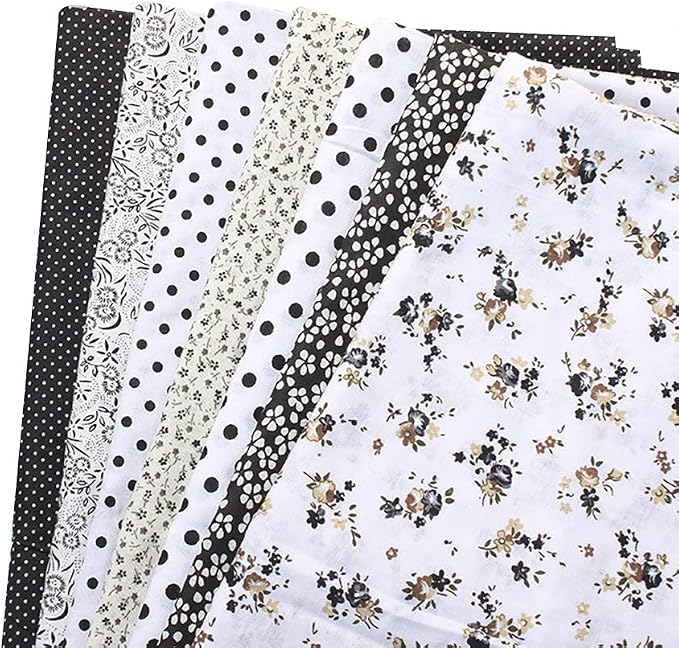 Amazon JANOU 7pcs Floral DIY Craft Cotton Fabric Handmade Textiles