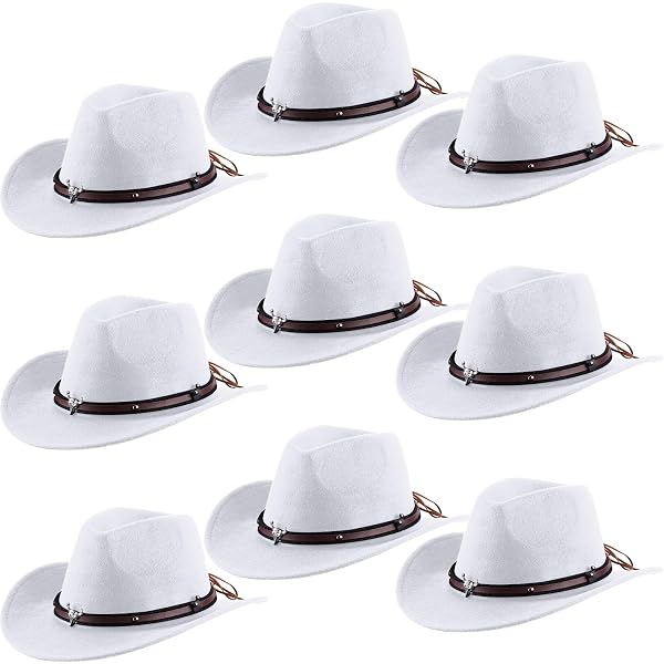 Amazon.com: Coume 10 Set Cowboy Hat and Bandana for Women  display picture 3
