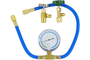 Wisepick R290 and R600A Charging Hose and Gauge Set with 1/2" Acme Can Tap