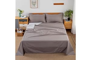 WenBags Waterproof Bed Sheet Flat Sheets Lightweight,70*90 Inches Queen Size Mattress Furniture Protector Cover for Bed Couch, Pet Hair Resistant Cover Ideal for Dogs Cats Hotels and Hospitals (Gray)
