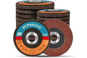 SUPBICCO 20 Pack 80 Grit Flap Discs 4 1/2 for Angle Grinder, Type 29 Abrasives Sanding Flapper Disc, Aluminum Oxide Grinding Wheel