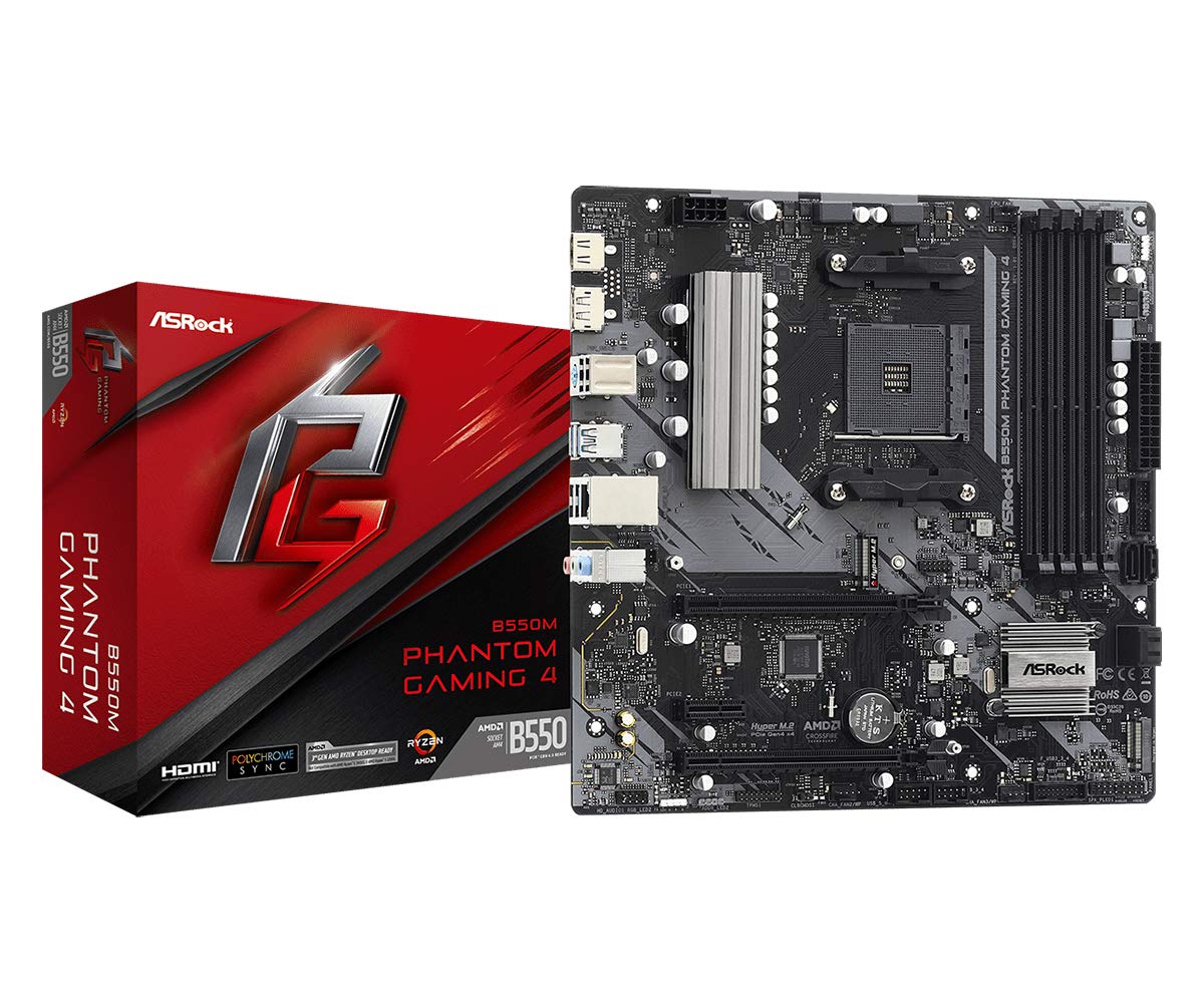 ASRock B550M Phantom Gaming 4 (90-MXBE90-A0UAYZ)