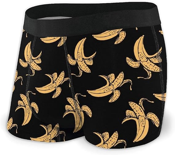 Fruit Pattern with Banana Men's Stylish Underwear Print Novelty Boxer