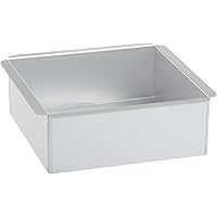Ateco 8 by 8 by 3-Inch Professional Square Pan Baking Supply, 8 x 8 inch, Silver