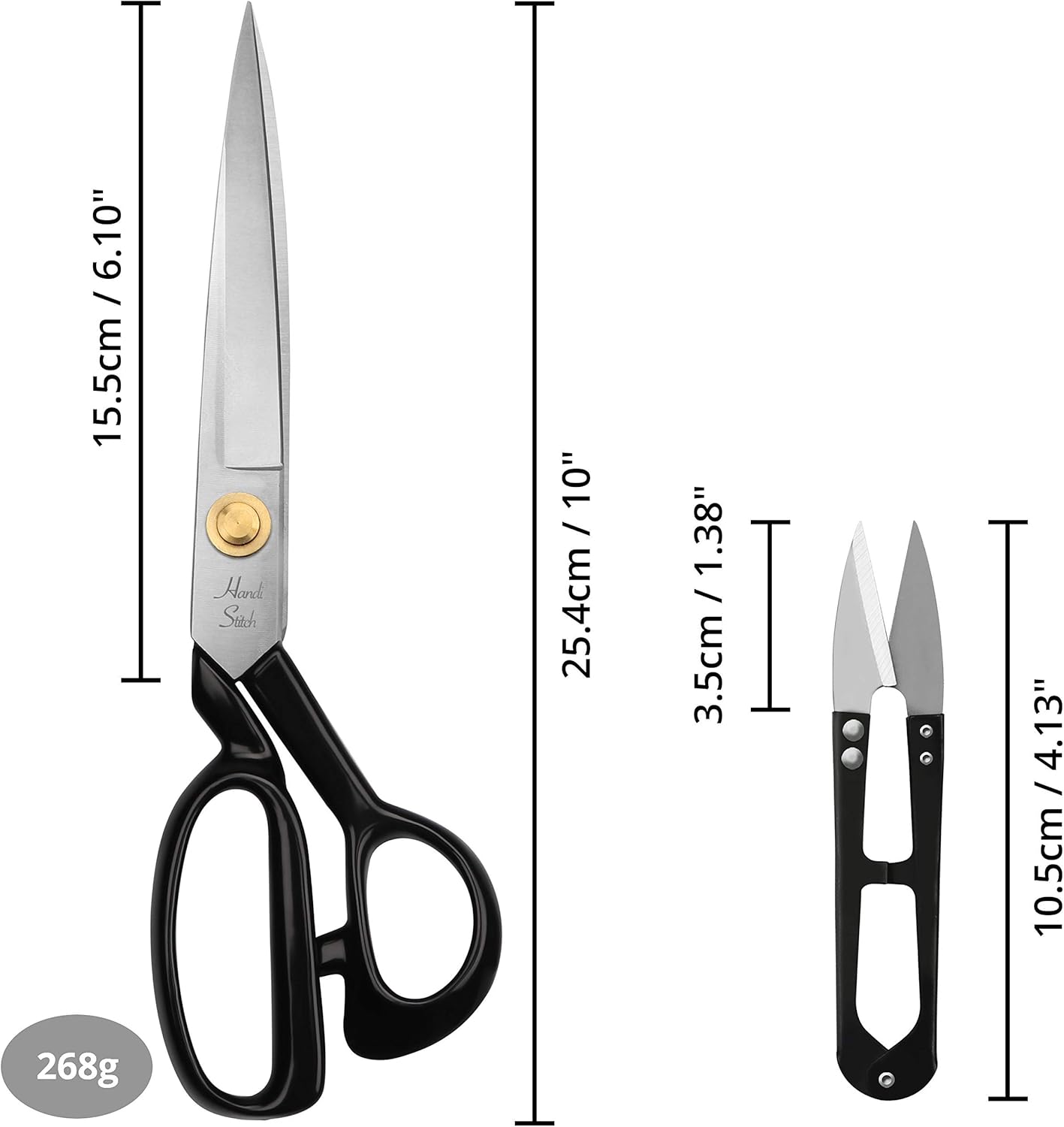 Handi Stitch Tailor Dressmaking Scissors and Yarn Thread Snippers ...