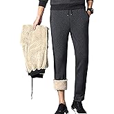 Lentta Men's Fleece Lined Sweatpants Athletic Winter Warm Sherpa Jogger Track Pants