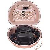 Headphone Case for Skullcandy Crusher/Hesh/Evo Wireless Over-Ear Bluetooth Earphones, for JLab JBuds Lux ANC, for TOZO HT3/HT2 Headphones and More Noise Cancelling Foldable Headset - Box Only (Pink)