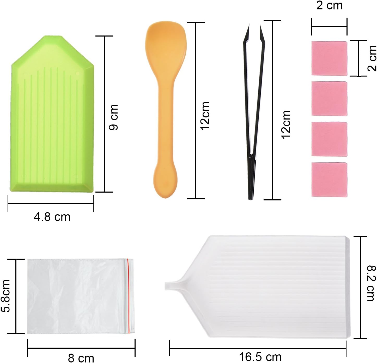 Diamond Painting Tools Kits Diamond Stitch Accessories with Pen, Tweezers, Glue, Plastic Tray - Image 3