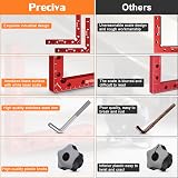 Preciva 90 Degree Right Angle Positioning Square Clamp Aluminum 2 Sets 14cm Red view 6
