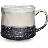 Bosmarlin Large Ceramic Coffee Mug, Big Tea Cup, 7 Colors to Choose, 21 Oz, Dishwasher and Microwave Safe, 1 PCS… (Grey)