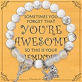 Cheer Bracelet with Encouragement Card,Gift for Cheer Team Cheerleader,Cheerleading Charm Beaded Cheerleading Jewelry