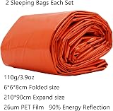 RLXMARTD Emergency Sleeping Bag 2 Pack Bivvy Bag Survival Camping Gear view 3
