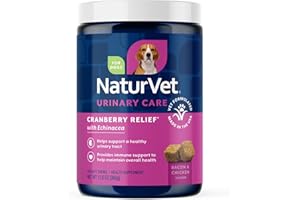 NaturVet – Cranberry Relief Plus Echinacea – Helps Support a Healthy Urinary Tract & Immune System – 120 Soft Chews