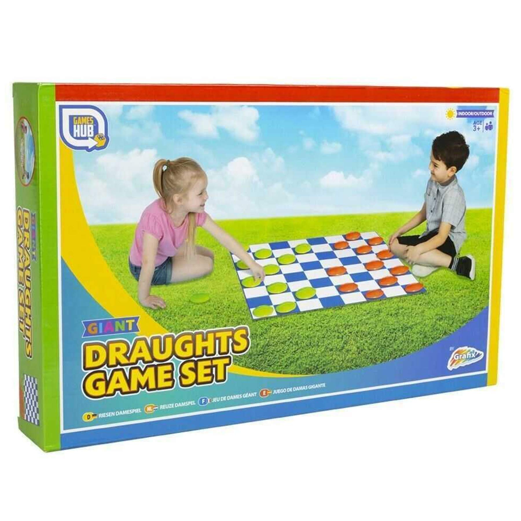 Games Hub - Giant Garden Family Game - Draughts
