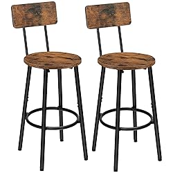 HOOBRO Bar Stools,Set of 2 Round Bar Chairs with