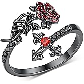 Tajuxa Gothic Ring 925 Sterling Silver Skull Ring Gothic Jewelry Gifts for Women