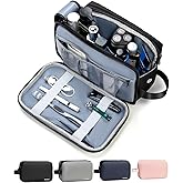Chakipee Toiletry Bag for Men, Water-Resistant Dopp Kit with Dry Wet Separation, Large Capacity Travel Toiletries Organizer, 