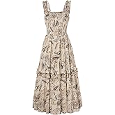 SCARLET DARKNESS Floral Dress for Women 2026 Flowy Sundress Smocked Cottagecore Dresses