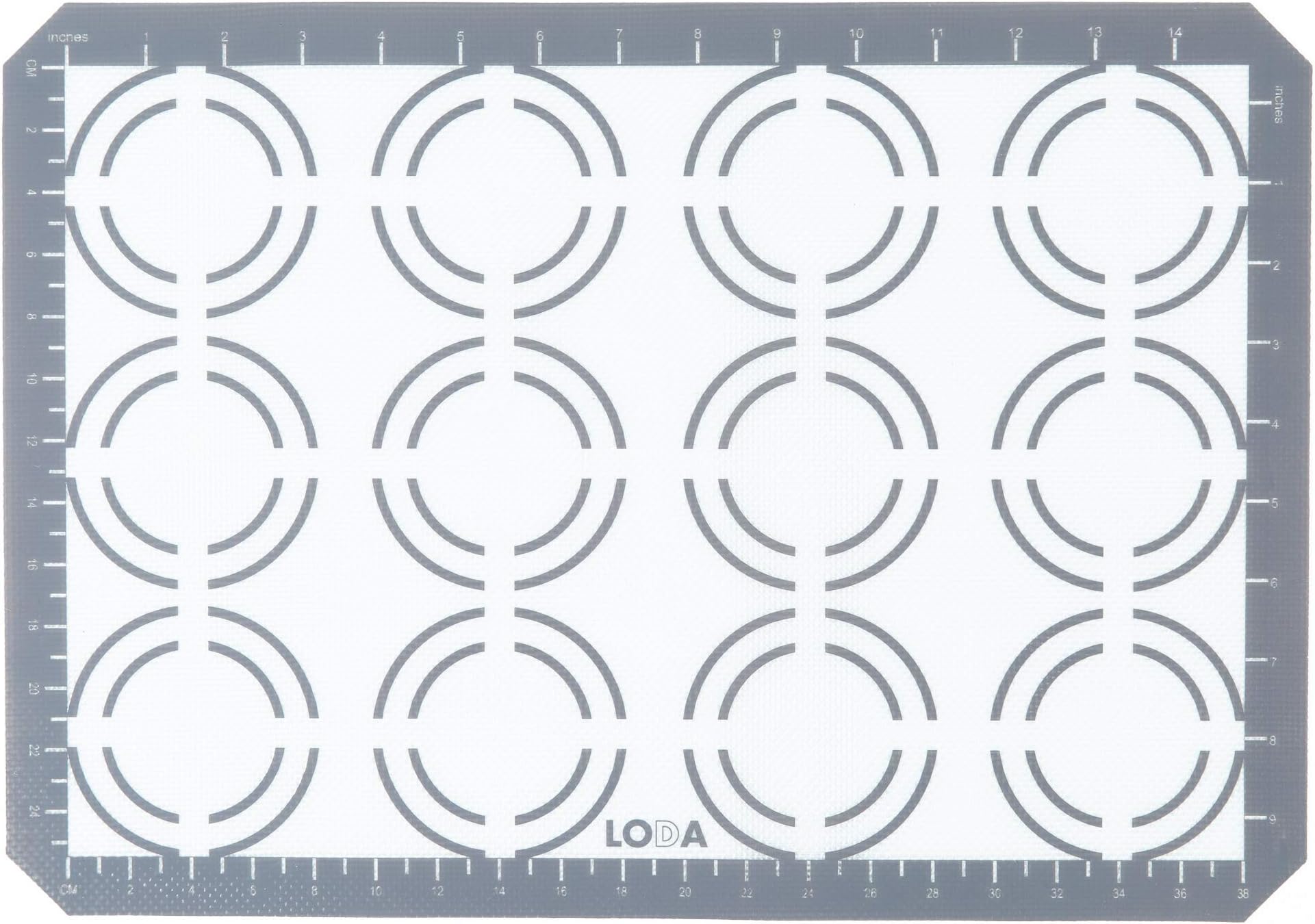 16-1/2" x 11-1/2" Nonstick Silicone Cookie Baking Sheet Mat, fits standard half-sheet size pan.